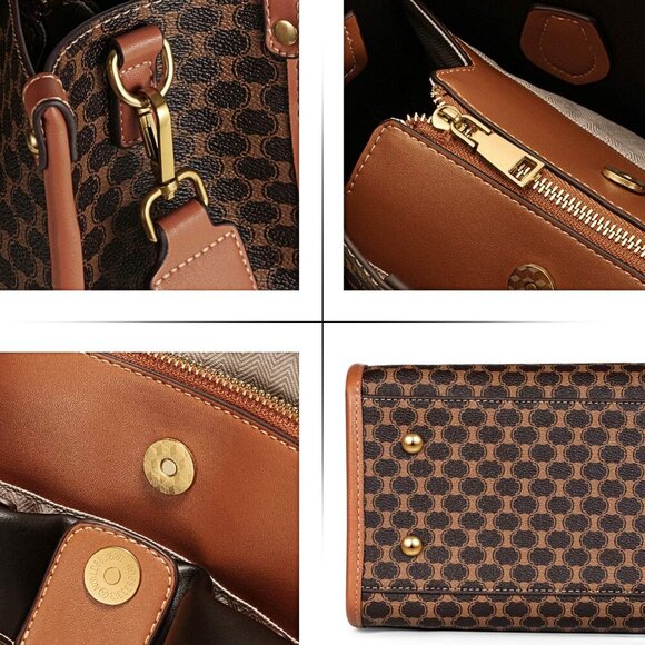 IBFUN Women’s Handbags – PU Leather Top Handle Satchel Tote Bags for Ladies - Picture 5 of 6